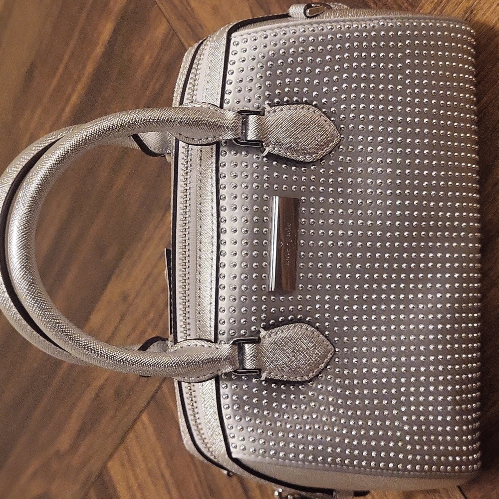Kate Spade Stud Silver Madison Small Dolly Duffle Crossbody
